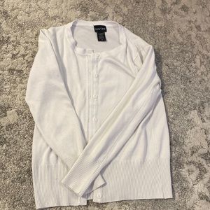white cardigan
